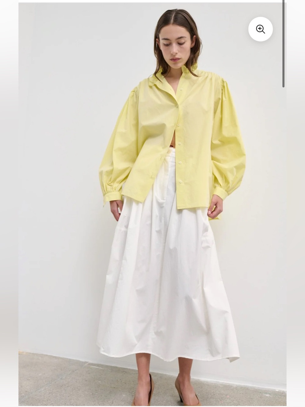NWT Britt Sisseck Bilbo Shirt in Lima Yellow Citron - 38/M